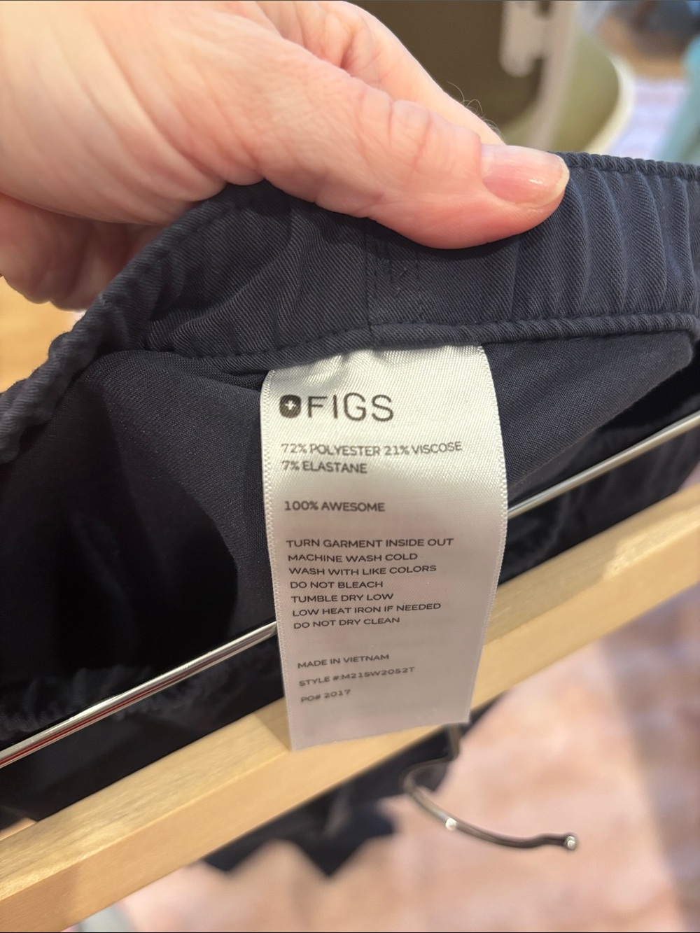 Figs Technical Pants Navy Blue Medium Tall - Picture 5 of 6